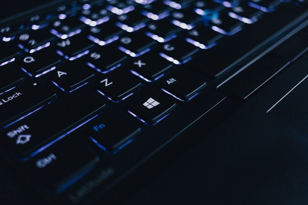 Backlit laptop keyboard
